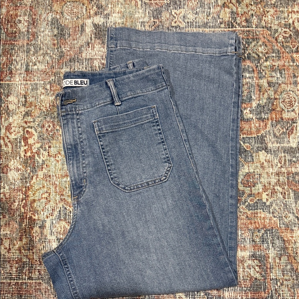 Code Bleu Women's Flare Jeans in Light Blue